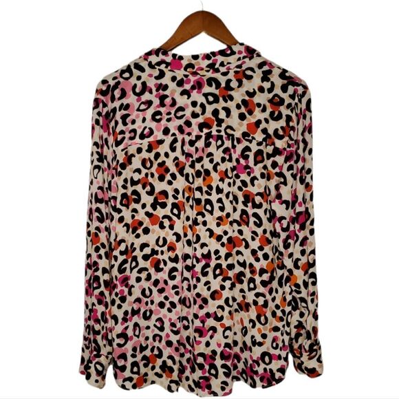 Chico's Animal-Print Easy Shirt Size 2 (12/14) - Picture 3 of 7